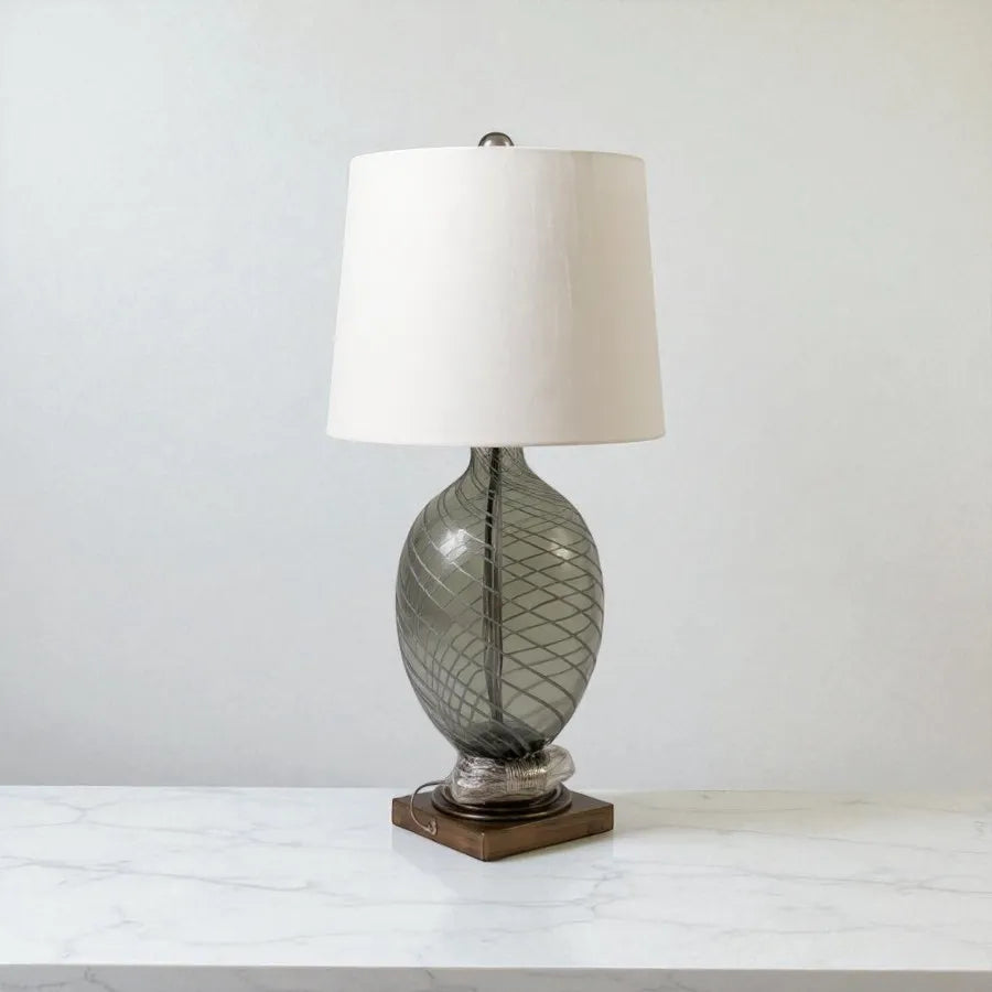 Grey Glass Lamp-Return