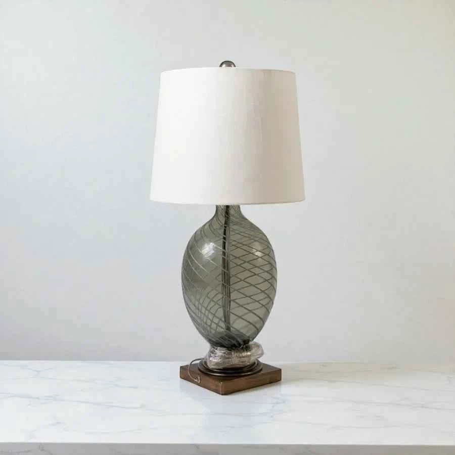 Grey Glass Lamp-Return