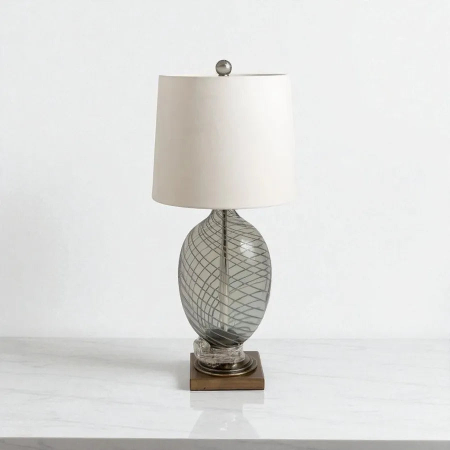 Grey Glass Lamp-Return
