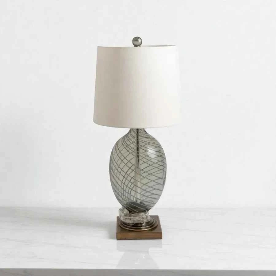 Grey Glass Lamp-Return