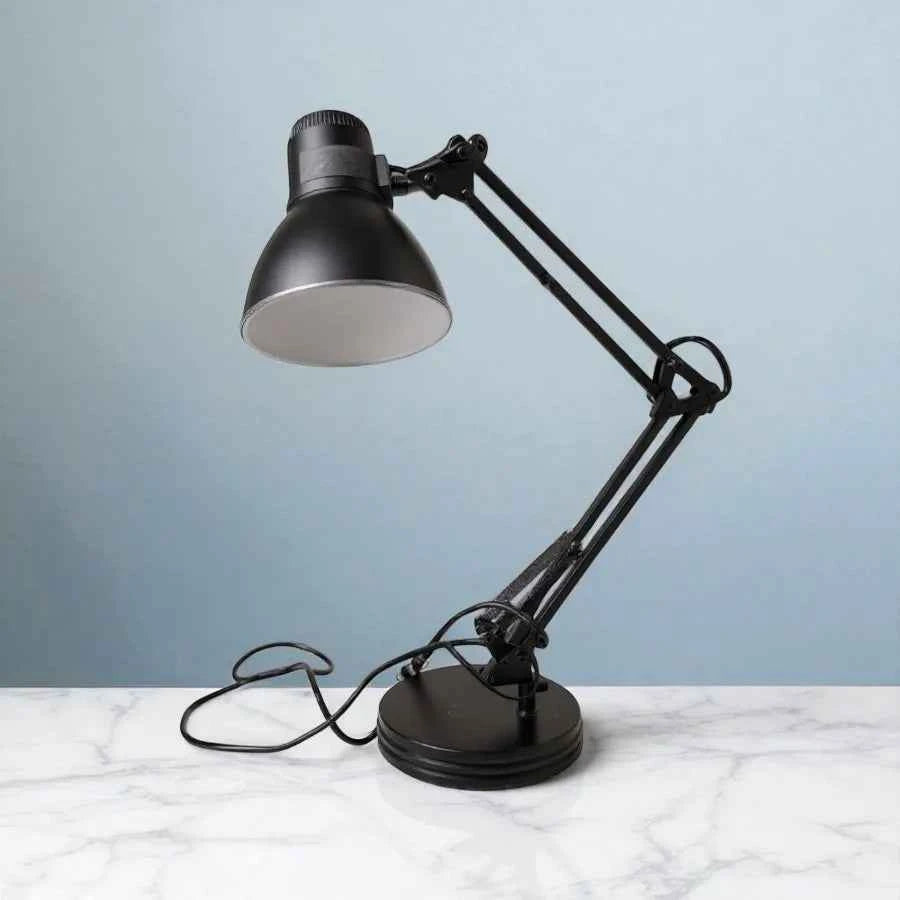 Modern Swing-Arm Desk Lamp, Black - Return