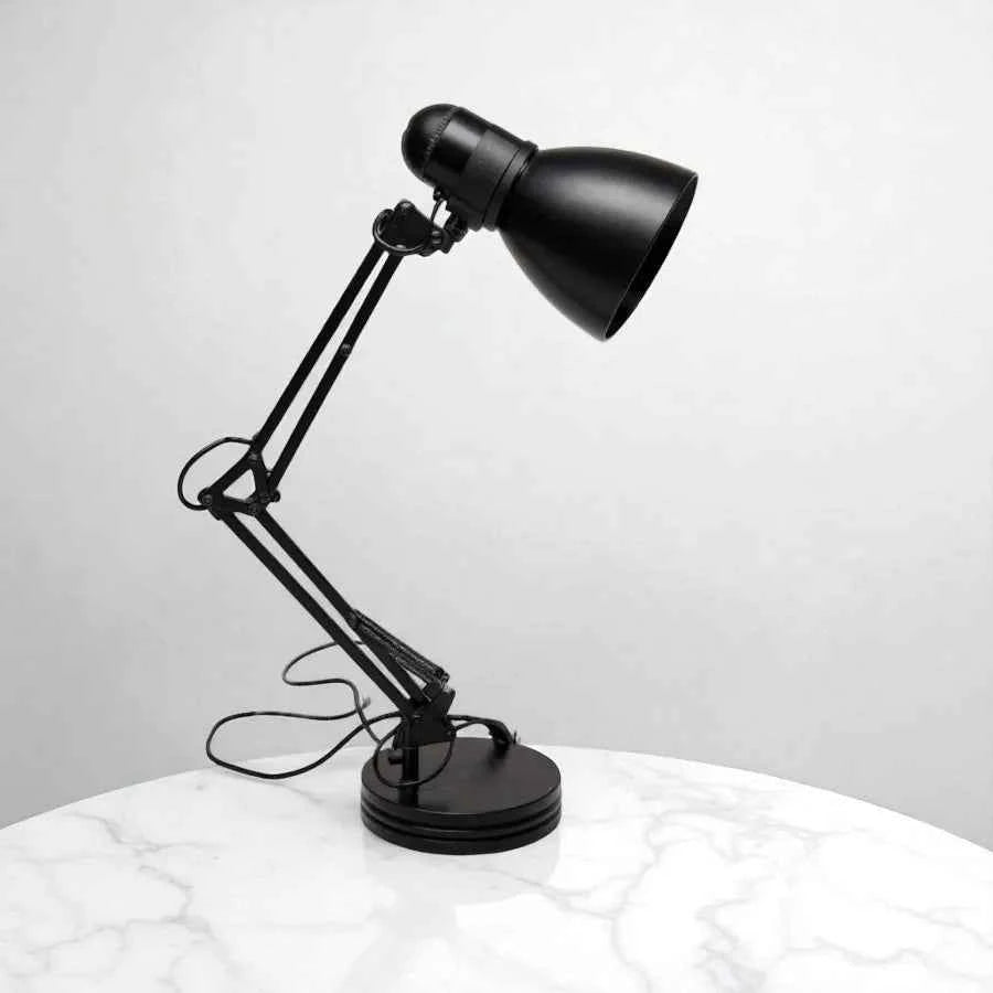Modern Swing-Arm Desk Lamp, Black - Return