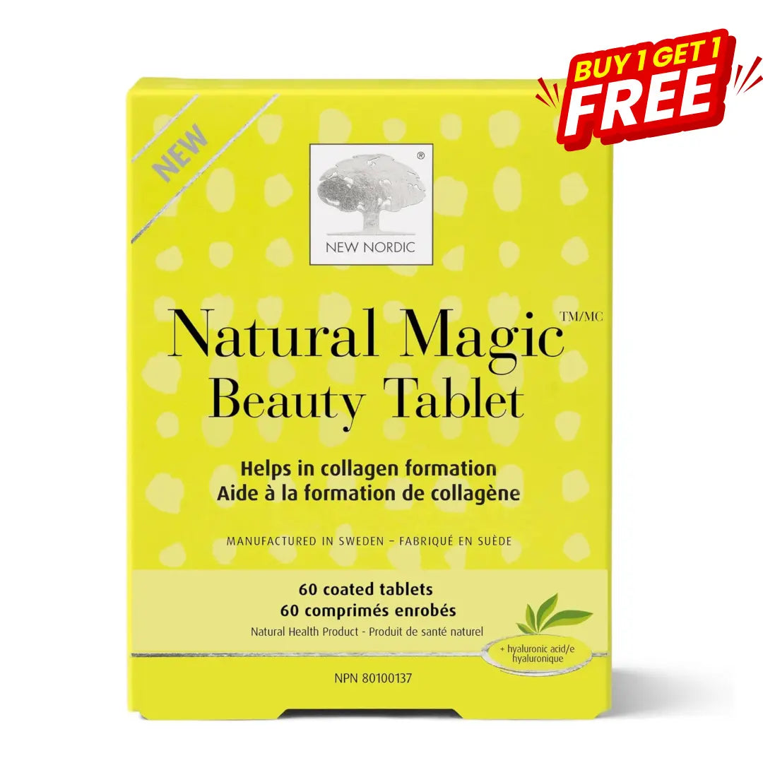 Natural Magic Beauty Tablets Hyaluronic Acid, Vitamin C & Collagen (60 Tablets) - New Nordic