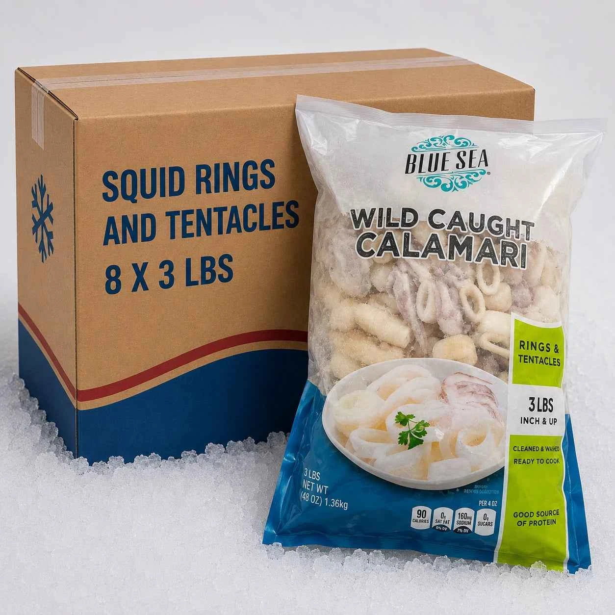 Squid Rings and Tentacles – Frozen | 24 lb (8 X 3 LBS)