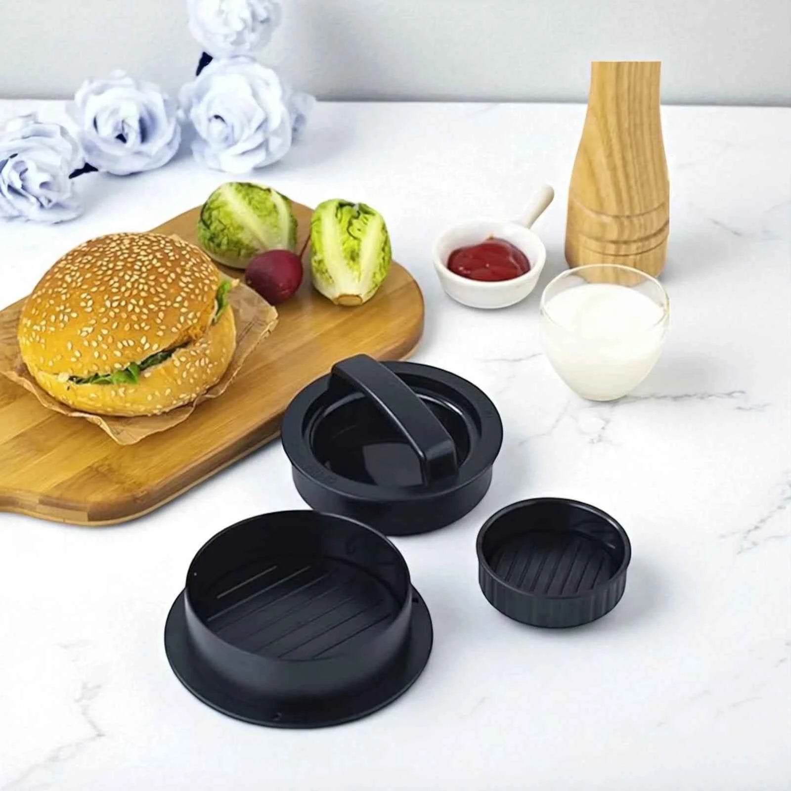 3 In 1 Burger Press Sliders - New