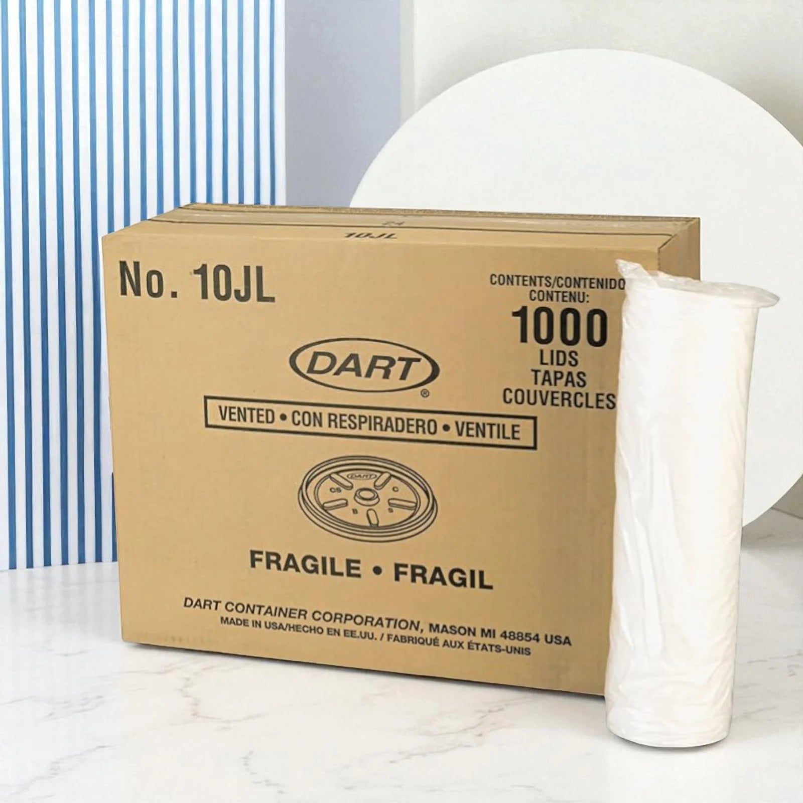 1000 Plastic Lids, for 6oz Hot/Cold Foam Cups, Vented