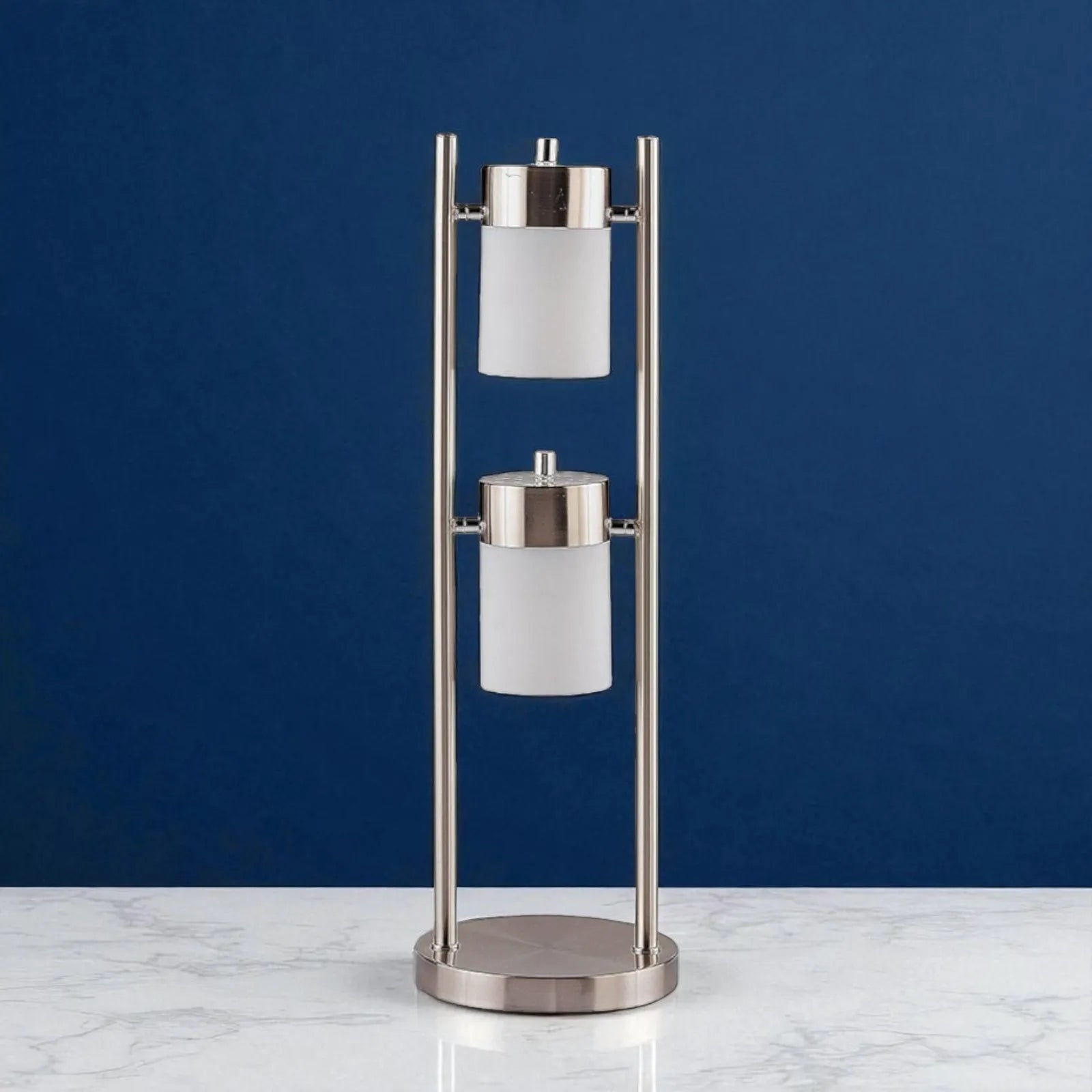 2-Light Adjustable table Lamp, white- Return