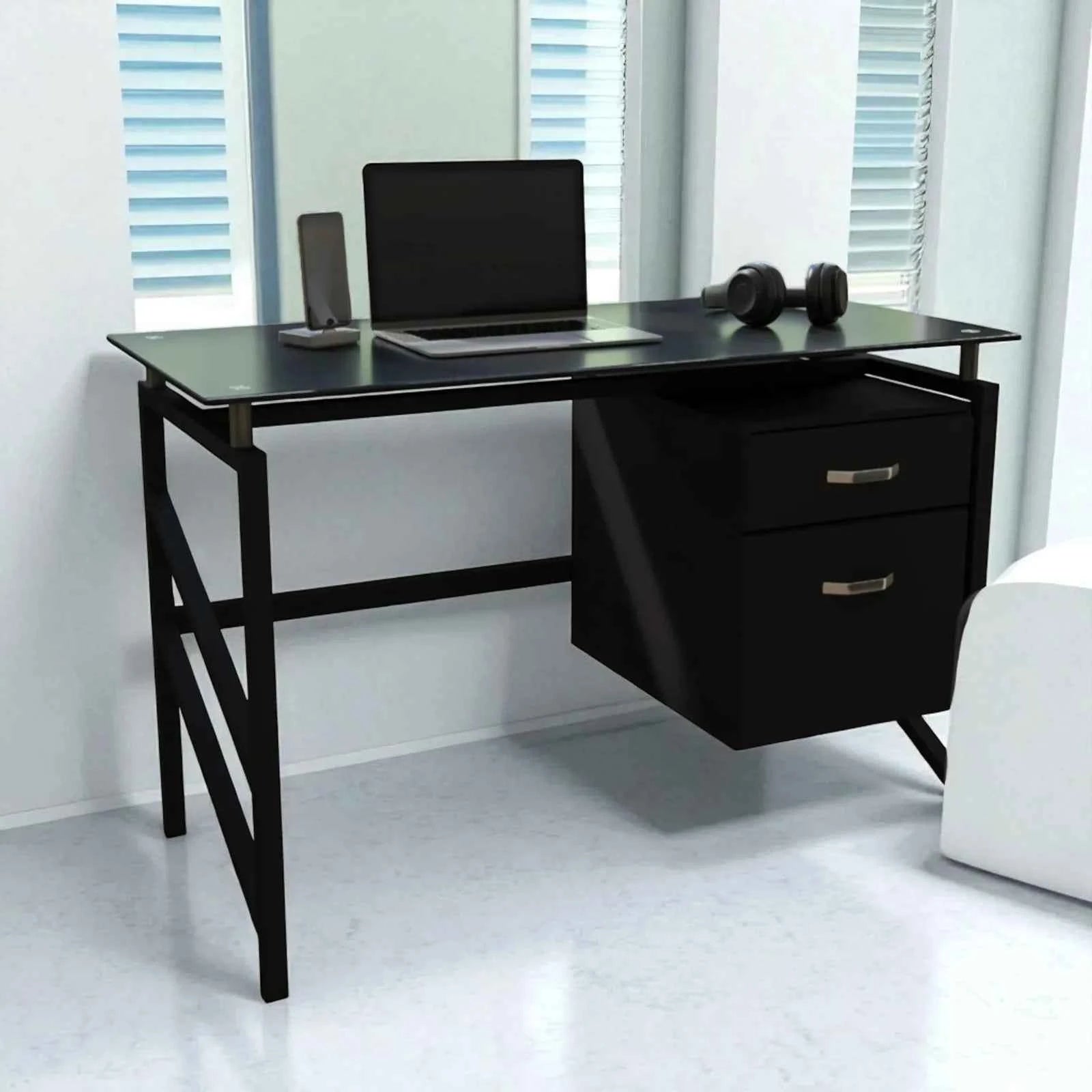 Soho Glass Top desk - Safco