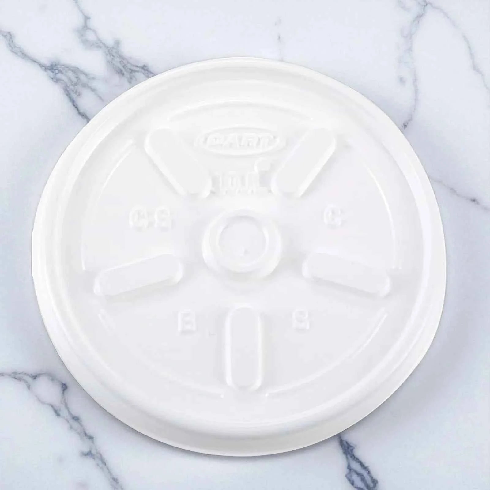 1000 Plastic Lids, for 6oz Hot/Cold Foam Cups, Vented