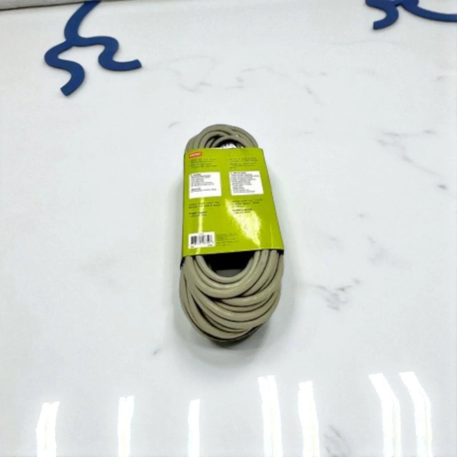 40ft indoor extension cord with flat wall plug for office use