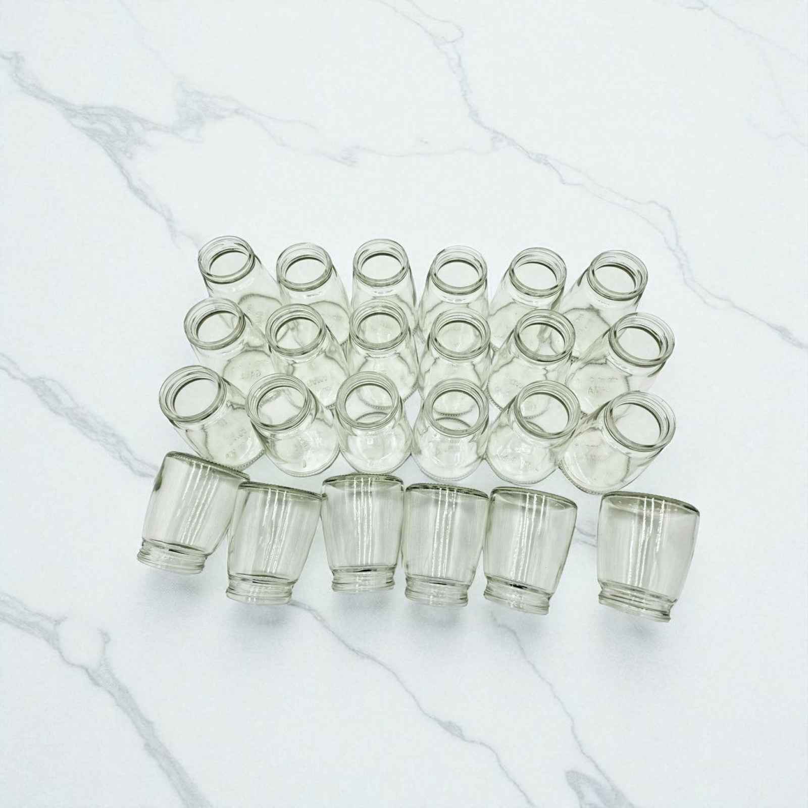 Case of 24 glass pudding Jars