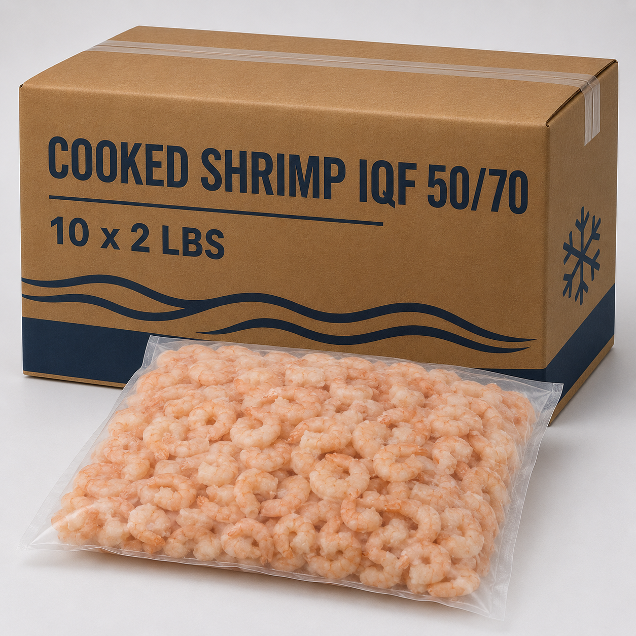 Cooked shrimp IQF – Frozen | 20 LB (10 x 2 LBS)