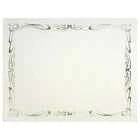 Blank Linen Certificate with Deco Silver - New