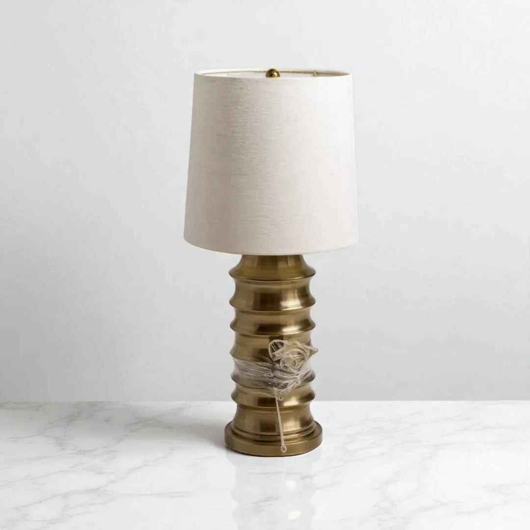 A set of 2 Mid-Century Gold Table Lamp-Return