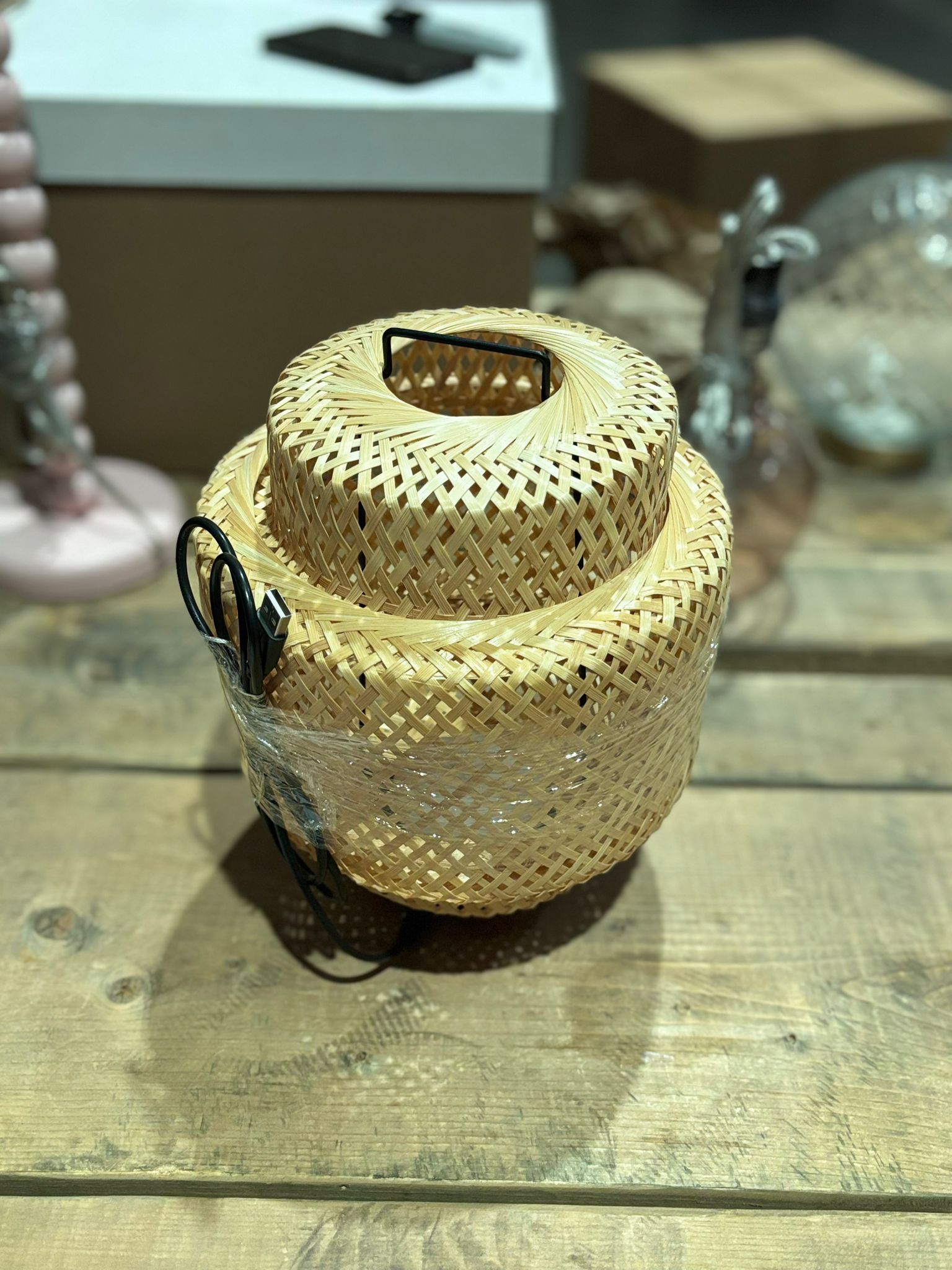 Bamboo Led Table Lamp-Return