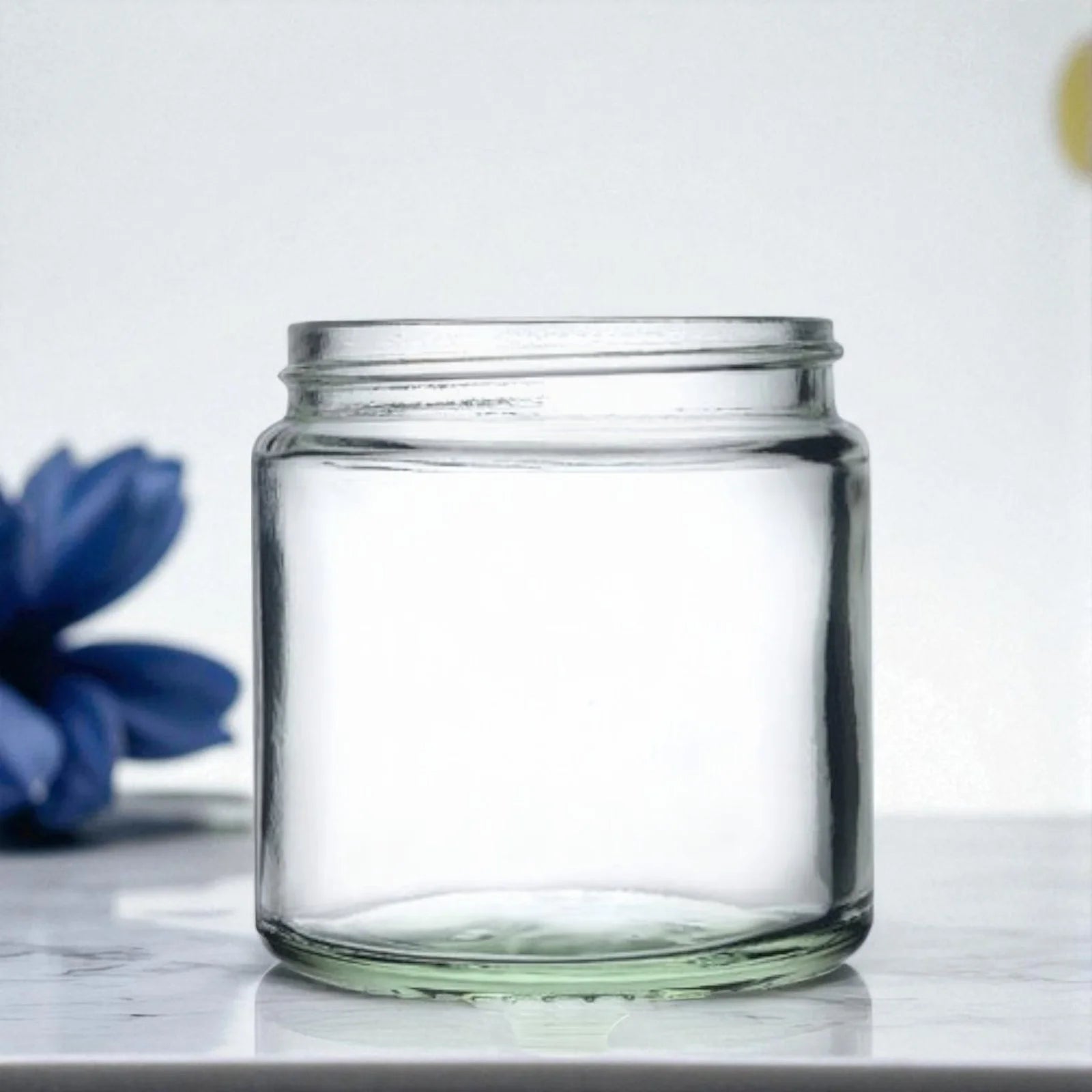 Set of 12 clear glass cylinder jars 120ml without caps