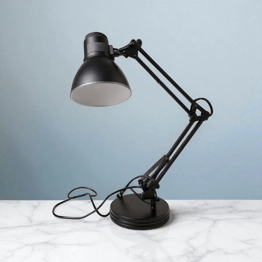 Modern Swing-Arm Desk Lamp, Black - Return