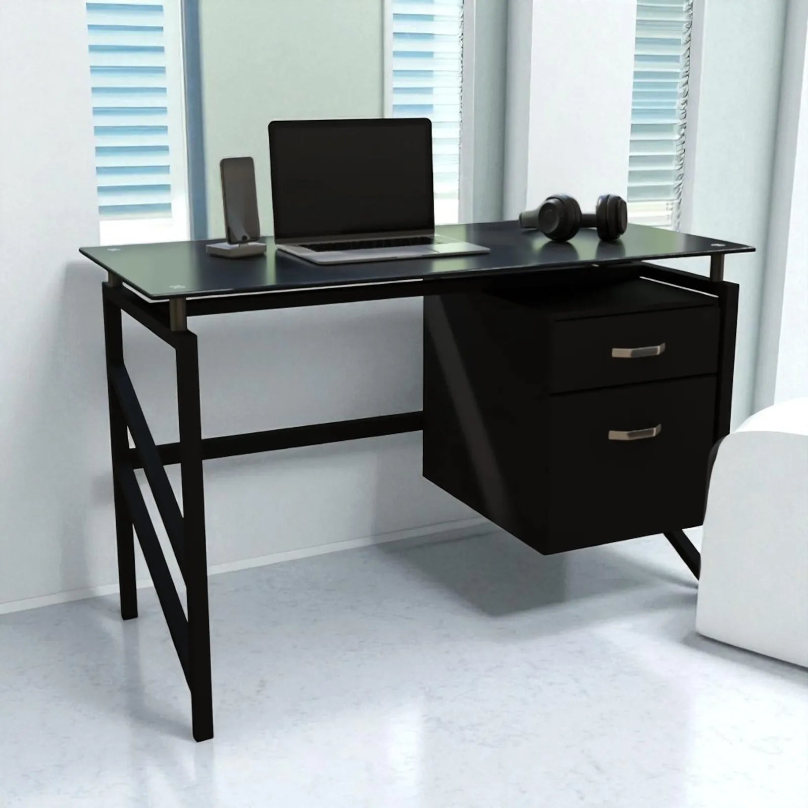 Soho Glass Top desk - Safco
