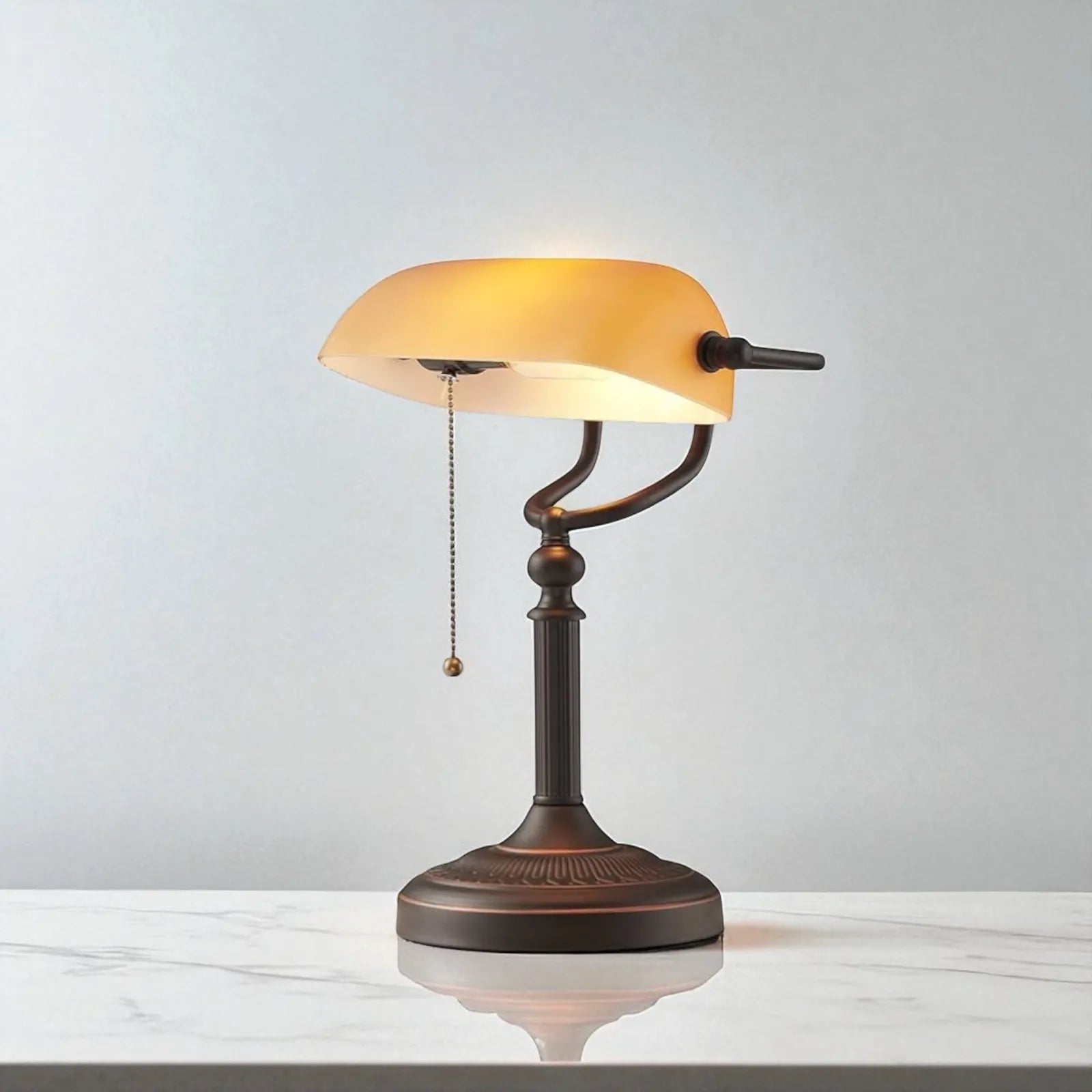 Vintage Orange Table Lamp