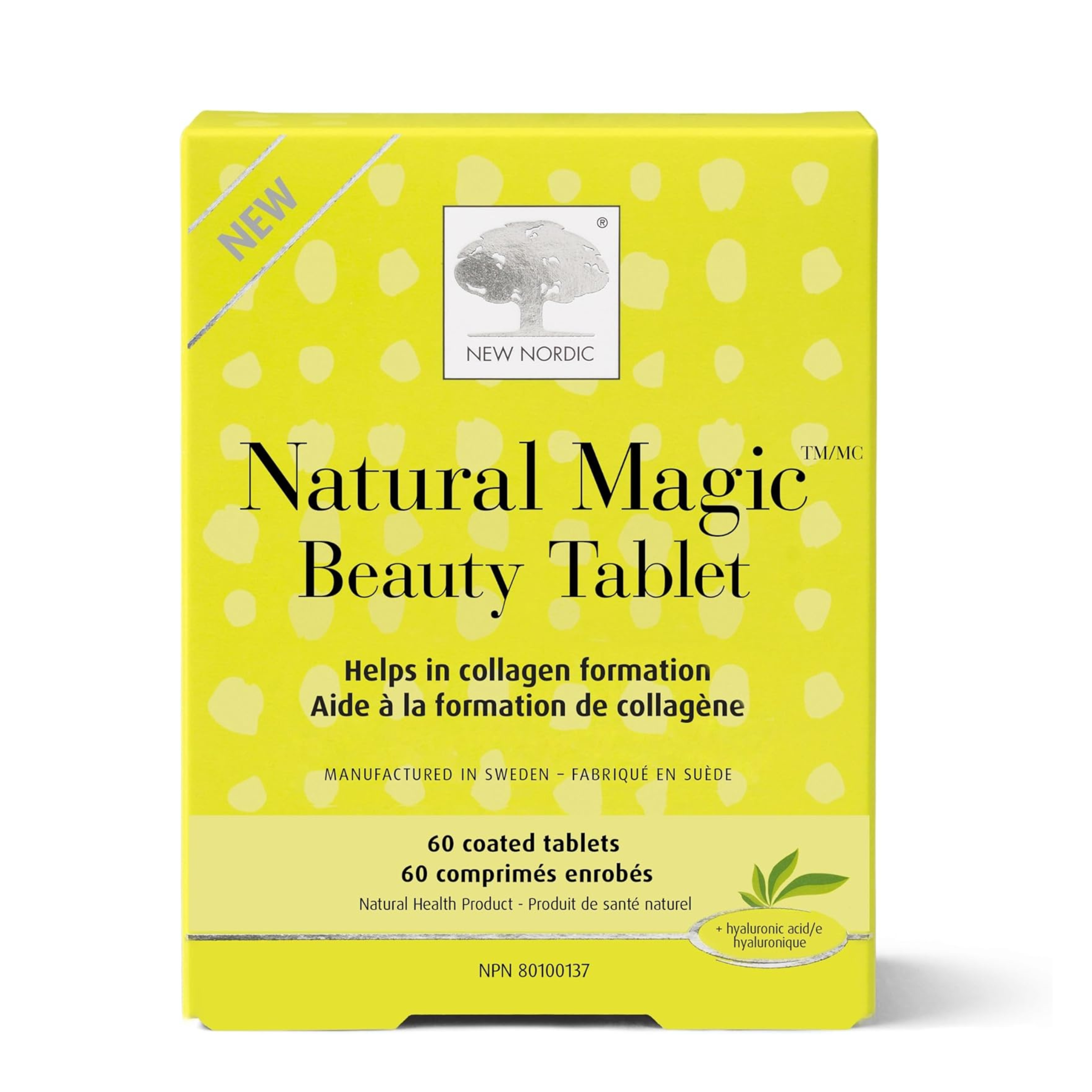 Natural Magic Beauty Tablets Hyaluronic Acid, Vitamin C & Collagen (60 Tablets) - New Nordic