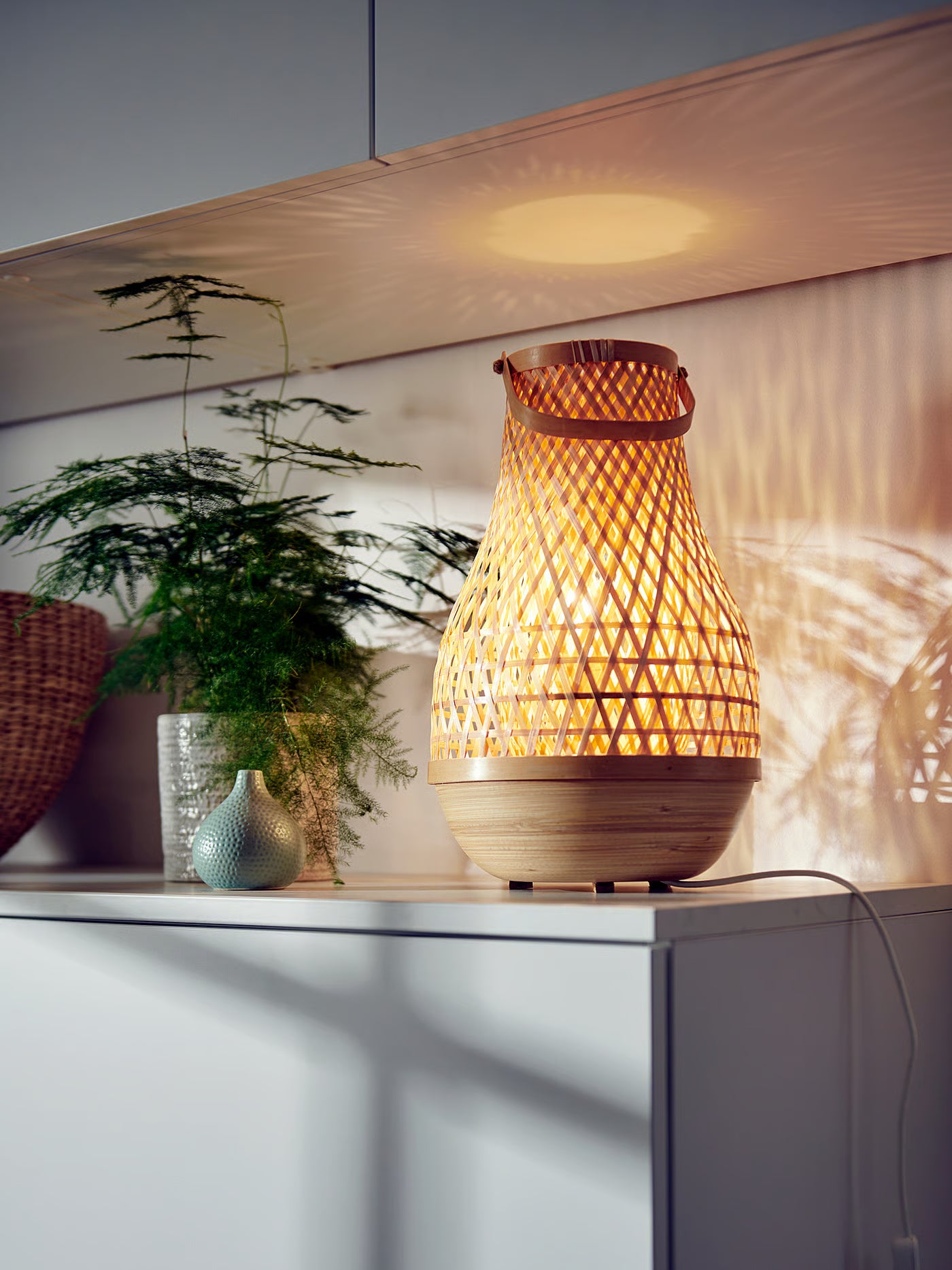 Table lamp, bamboo - Used