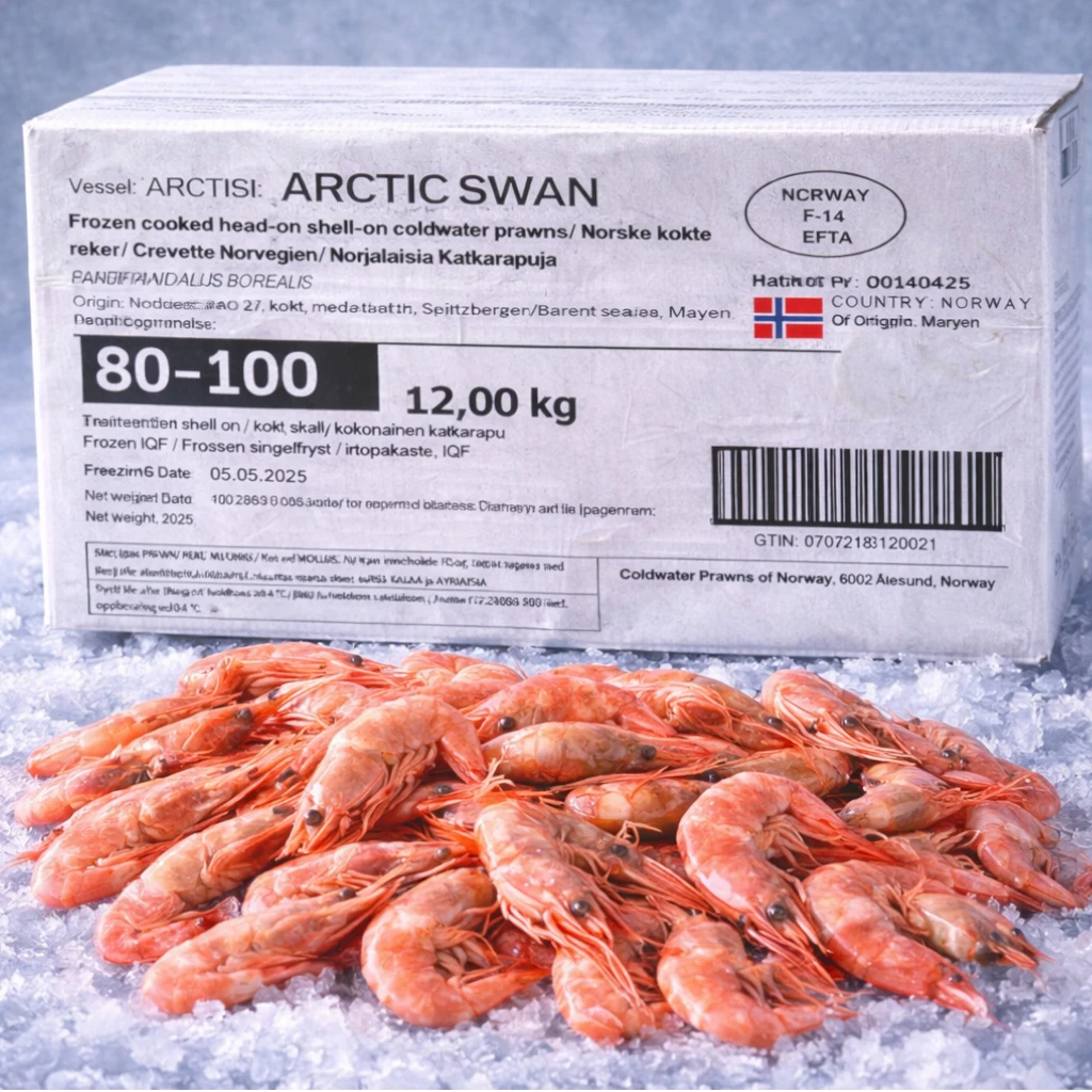 Wild Cooked Shrimp – Frozen | 12 kg (6 × 2 kg)