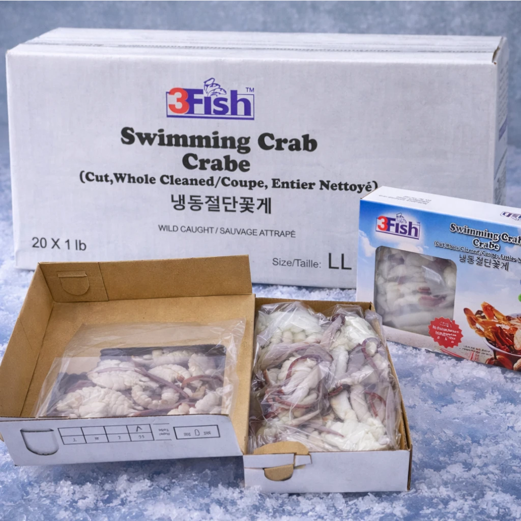 Cut Swimming Crab – Frozen | 9 kg (20 × 454 g)