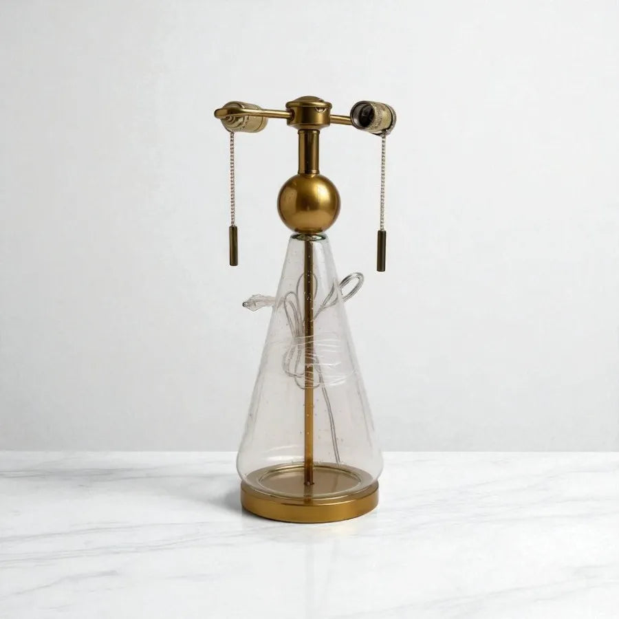 Set of 2 Mid Century pull chain Lamps- Return